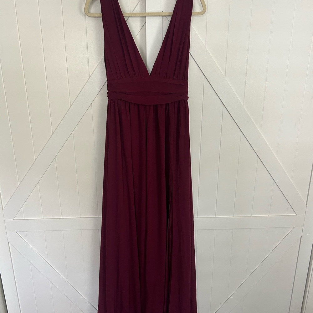 Lulu's Deep Wine Maxi Dress
